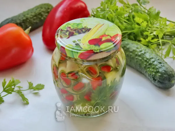 Фото блюда: Маринованные огурцы рулетиками на зиму