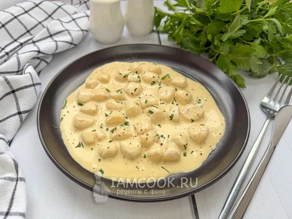 Фото блюда: Гребешок в горчичном соусе (по-сахалински)