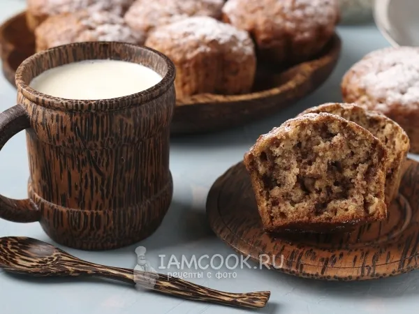 Фото блюда: Овсяные кексы с бананом