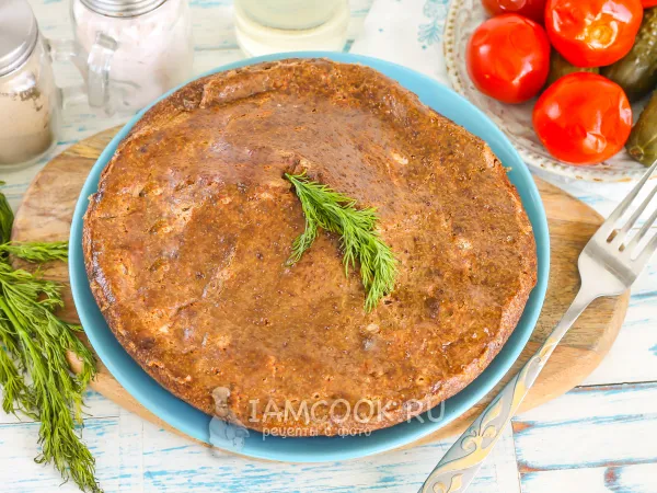 Фото блюда: Запеканка из говяжьей печени в духовке