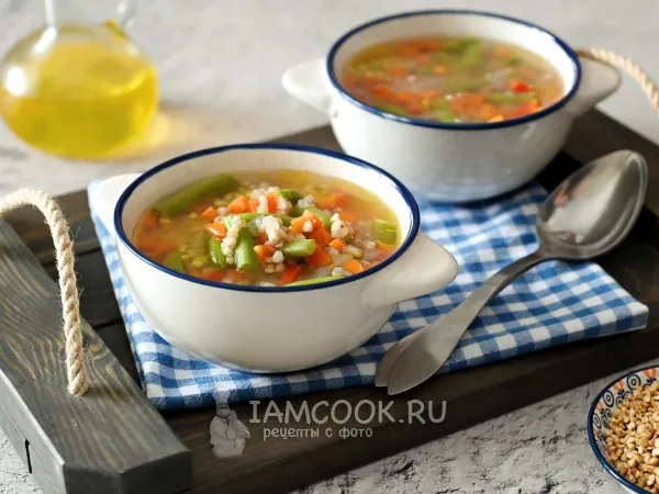 Фото блюда: Суп с зеленой гречкой