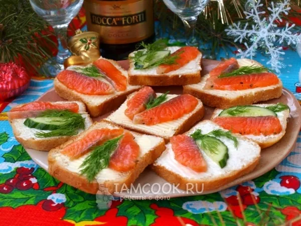 Фото блюда: Бутерброды с сёмгой
