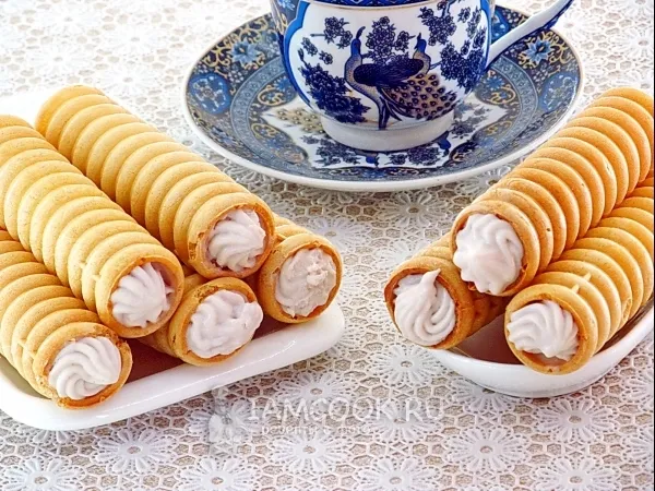 Фото блюда: Трубочки со сметанным кремом