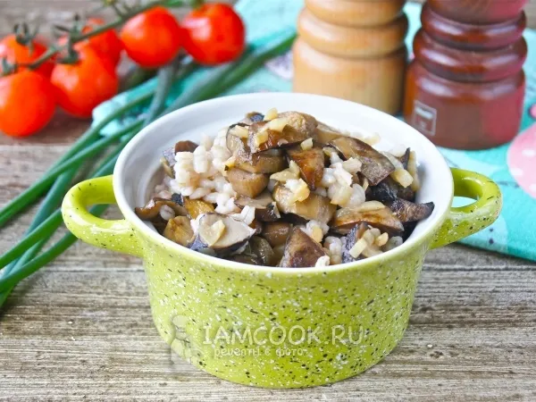 Фото блюда: Перловка с мясом и грибами