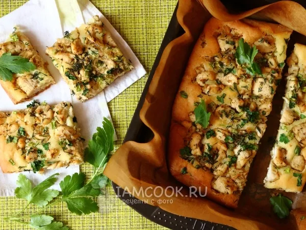 Фото блюда: Пирог на кефире с курицей