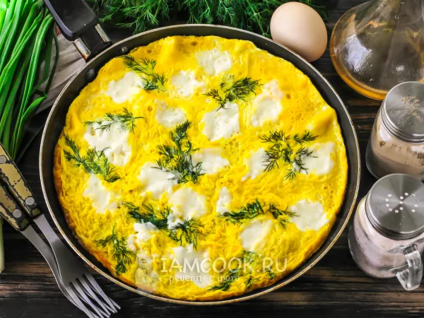 Фото блюда: Омлет с моцареллой