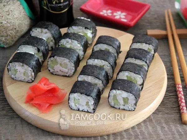 Фото блюда: Роллы с бурым рисом