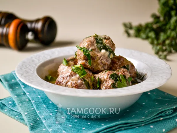 Фото блюда: Мясные шарики (митболы) с сыром