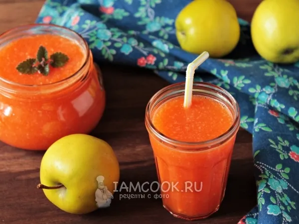 Фото блюда: Смузи с яблоком, морковью и имбирем