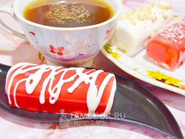 Фото блюда: Муссовые пирожные с зеркальной глазурью