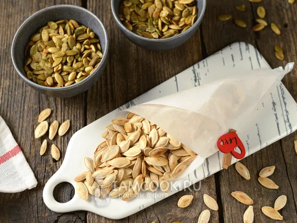 Фото блюда: Жареные тыквенные семечки