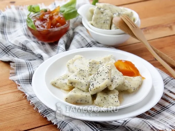 Фото блюда: Ленивые вареники с творогом и маком