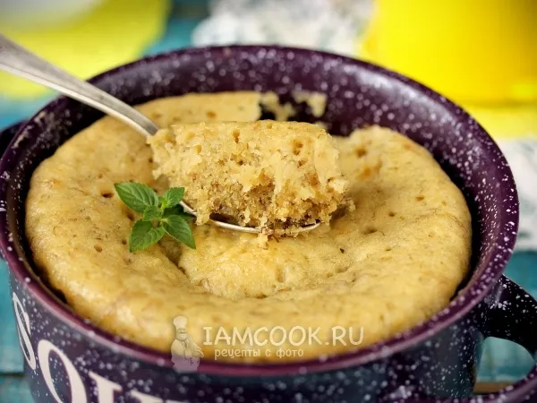 Фото блюда: Банановый пудинг в микроволновке