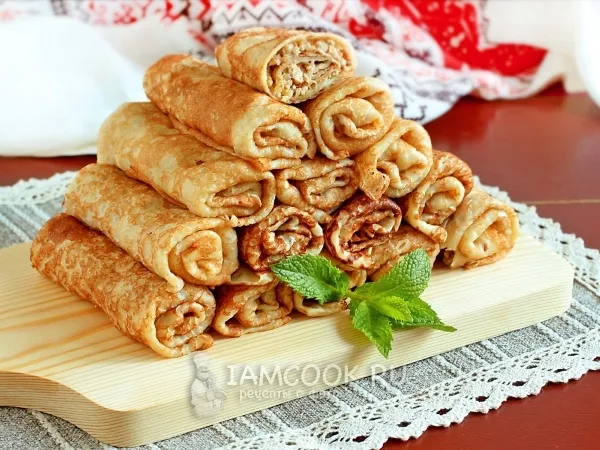 Фото блюда: Блинчики с куриным фаршем и капустой