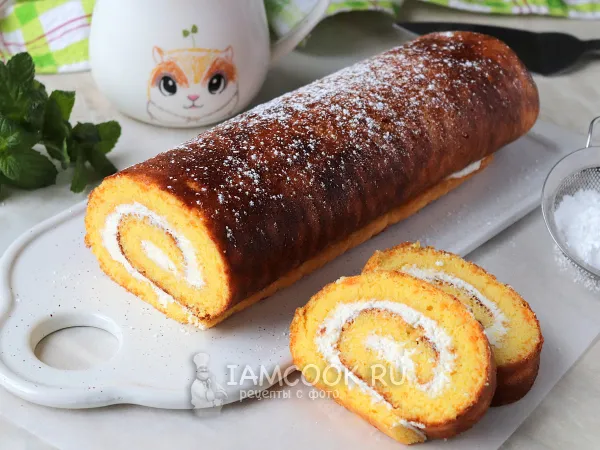 Фото блюда: Сладкий морковный рулет