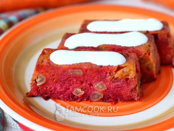 Фото блюда: Запеканка из моркови и свёклы