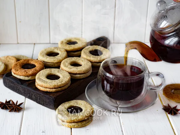 Фото блюда: Творожное печенье с вареньем (джемом)