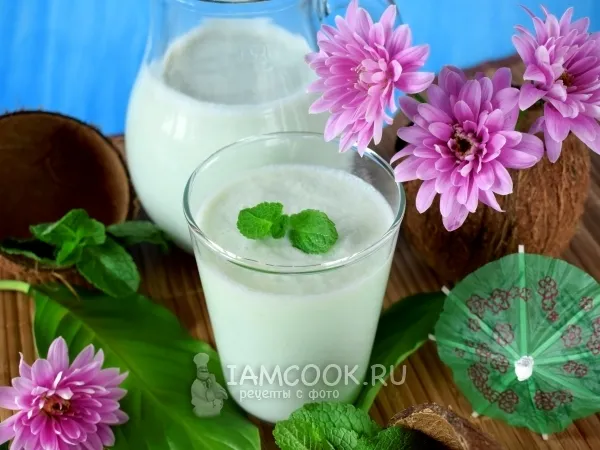 Фото блюда: Кокосово-мятный смузи с ананасом
