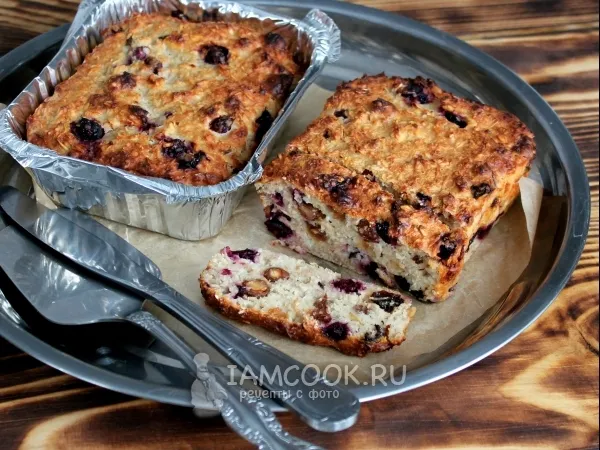 Фото блюда: Творожная запеканка с овсяными хлопьями