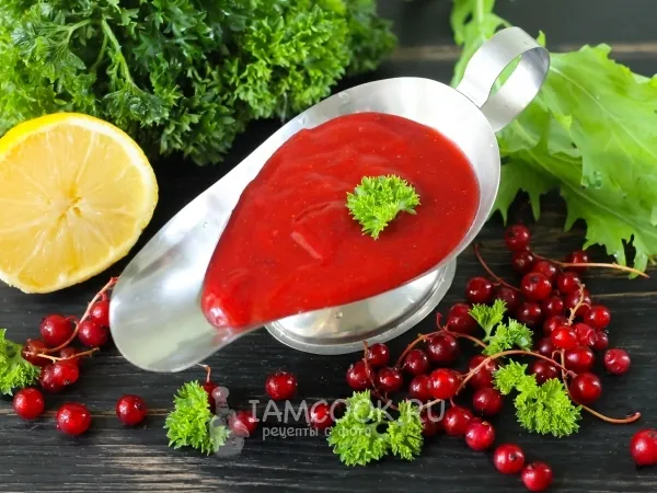 Фото блюда: Соус из красной смородины к мясу