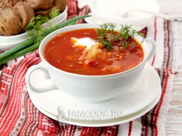 Фото блюда: Борщ без мяса