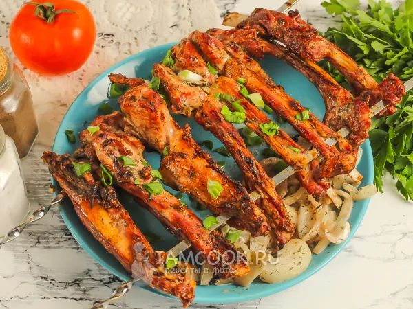 Фото блюда: Шашлык из бараньих ребрышек на мангале