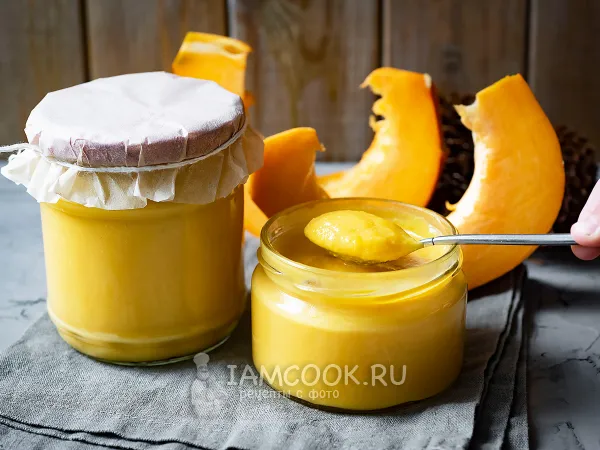 Фото блюда: Пюре из тыквы со сгущенкой на зиму