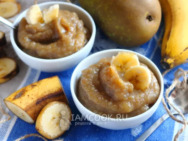 Фото блюда: Пюре из груш и бананов