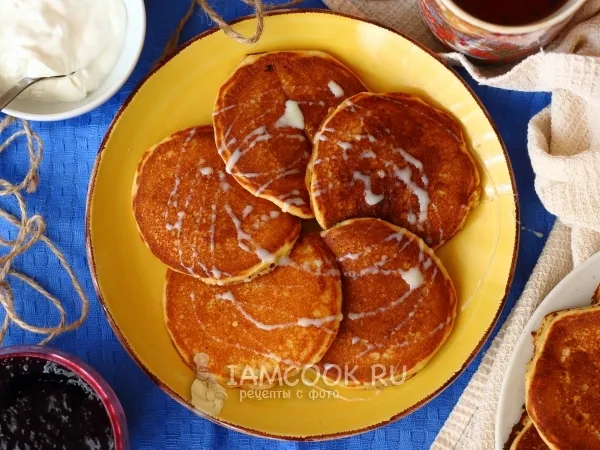 Фото блюда: Панкейки с кукурузной мукой