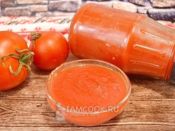 Фото блюда: Домашняя томатная паста через соковыжималку