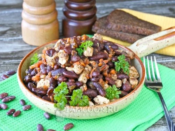 Фото блюда: Куриная грудка с фасолью