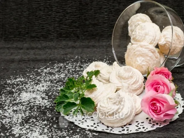 Фото блюда: Безе кокосовое