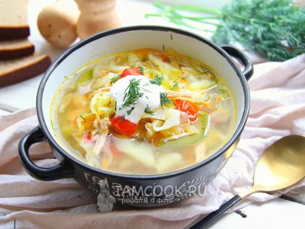 Фото блюда: Щи из индейки со свежей капустой