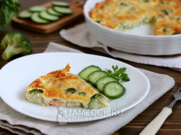 Фото блюда: Запеканка с брокколи и рыбой