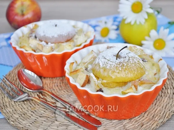 Фото блюда: Лапшевник «Детский» с яблоком и изюмом