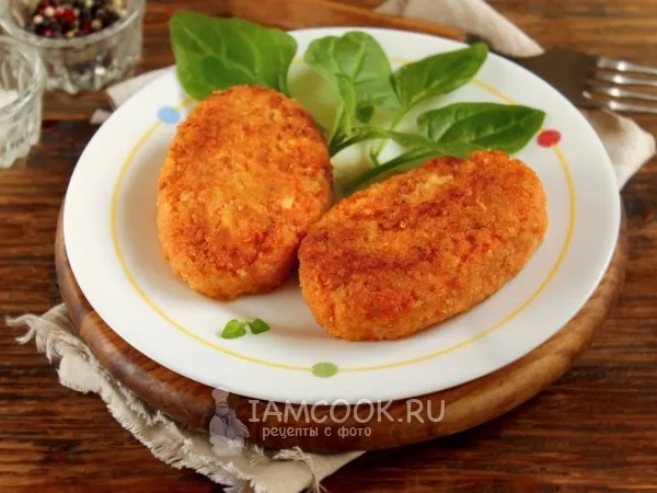 Фото блюда: Морковные котлеты с творогом