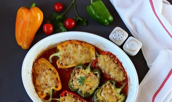 Фото блюда: Фаршированные перцы с мясом в духовке