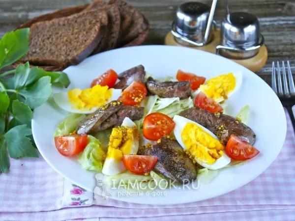 Фото блюда: Салат из печени индейки