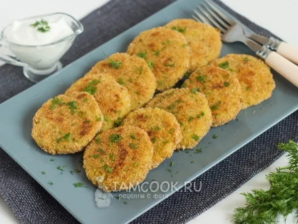 Фото блюда: Вегетарианские котлеты из картофельного пюре