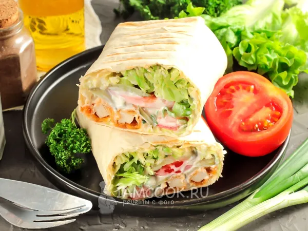 Фото блюда: Шаурма с наггетсами