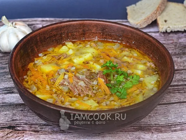 Фото блюда: Суп из говяжьей тушенки