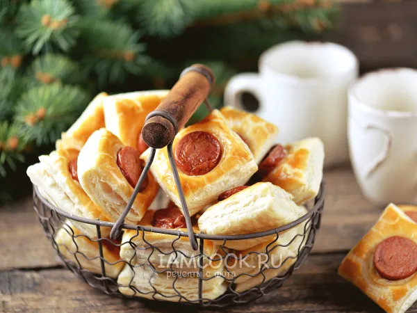 Фото блюда: Мини-слойки «Кнопочки» с сосиской