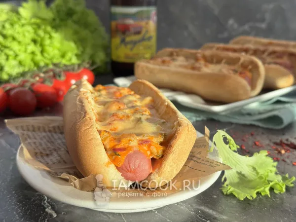 Фото блюда: Вкусные хот-доги в аэрогриле