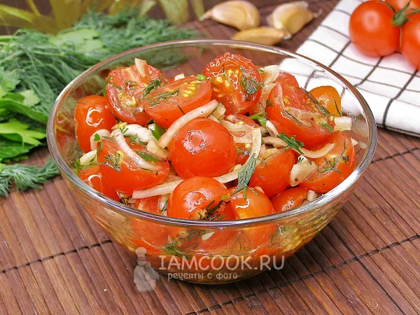 Фото блюда: Салат из помидоров в кисло-сладком соусе