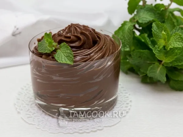 Фото блюда: Шоколадный крем на сливках