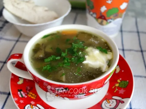 Фото блюда: Суп грибной из свежих подосиновиков