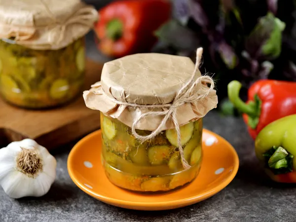 Фото блюда: Салат «Шантане» из огурцов на зиму