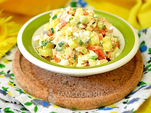 Фото блюда: Оливье «копчёный»