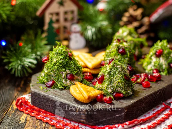 Фото блюда: Новогодняя закуска «Ёлочка»