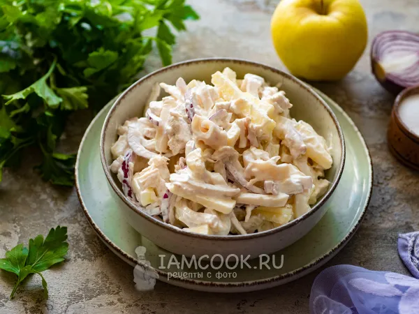 Фото блюда: Салат «Русалочка» с кальмарами